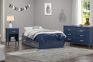 Sierra Ridge Mesa Twin Bed with Storage, Blue - Blue - Twin
