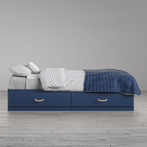 Sierra Ridge Mesa Twin Bed with Storage, Blue - Blue - Twin