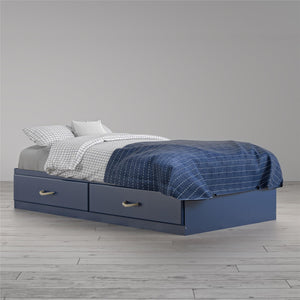 Sierra Ridge Mesa Twin Bed with Storage, Blue - Blue - Twin