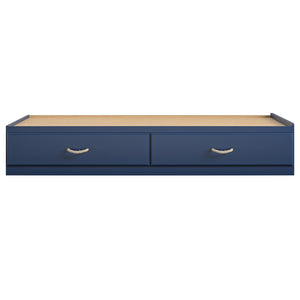 Sierra Ridge Mesa Twin Bed with Storage, Blue - Blue - Twin