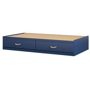 Sierra Ridge Mesa Twin Bed with Storage, Blue - Blue - Twin
