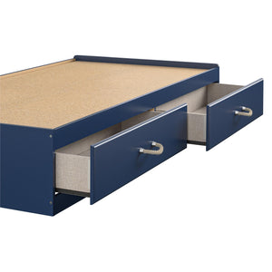 Sierra Ridge Mesa Twin Bed with Storage, Blue - Blue - Twin