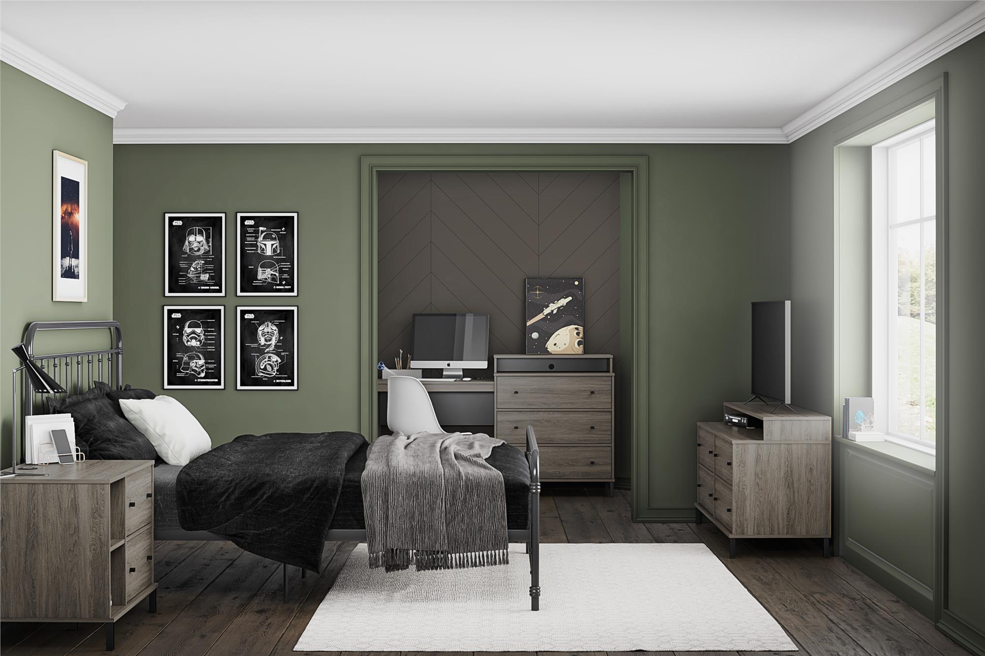 Novogratz Kalissa Media Dresser for TVs up to 50" - Gray Oak
