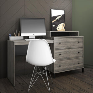 Novogratz Kalissa Dresser/Desk Combo with Wireless Charger - Gray Oak