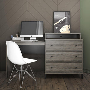 Novogratz Kalissa Dresser/Desk Combo with Wireless Charger - Gray Oak