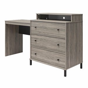 Novogratz Kalissa Dresser/Desk Combo with Wireless Charger - Gray Oak
