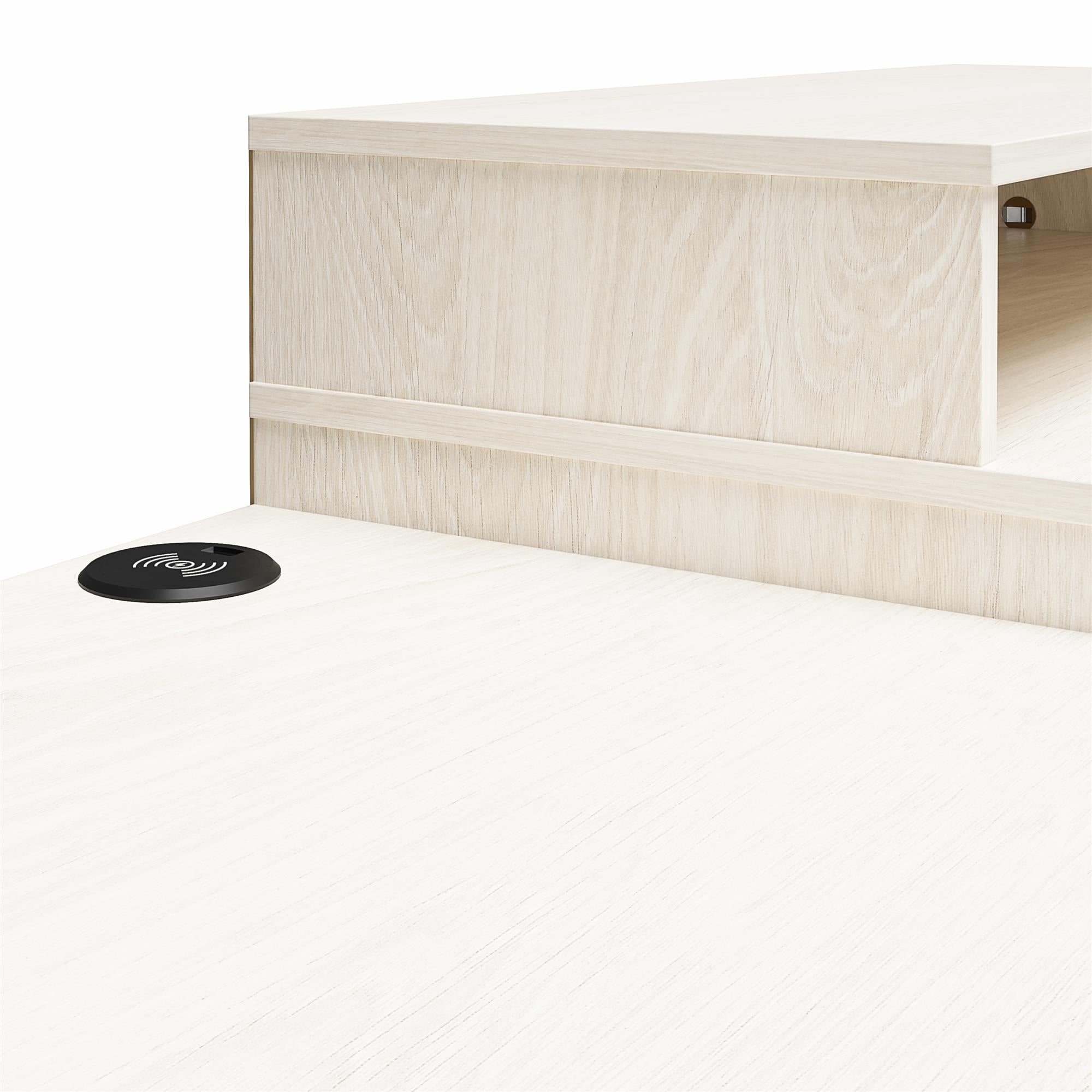 Novogratz Kalissa Dresser/Desk Combo with Wireless Charger - White Oak