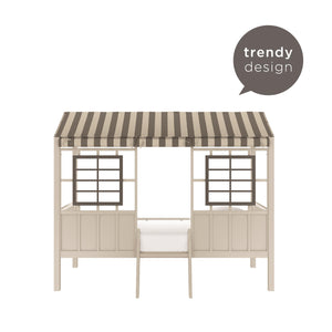 Little Seeds Rowan Valley Forest Loft Bed, Gray/Taupe, Twin - Gray - Twin