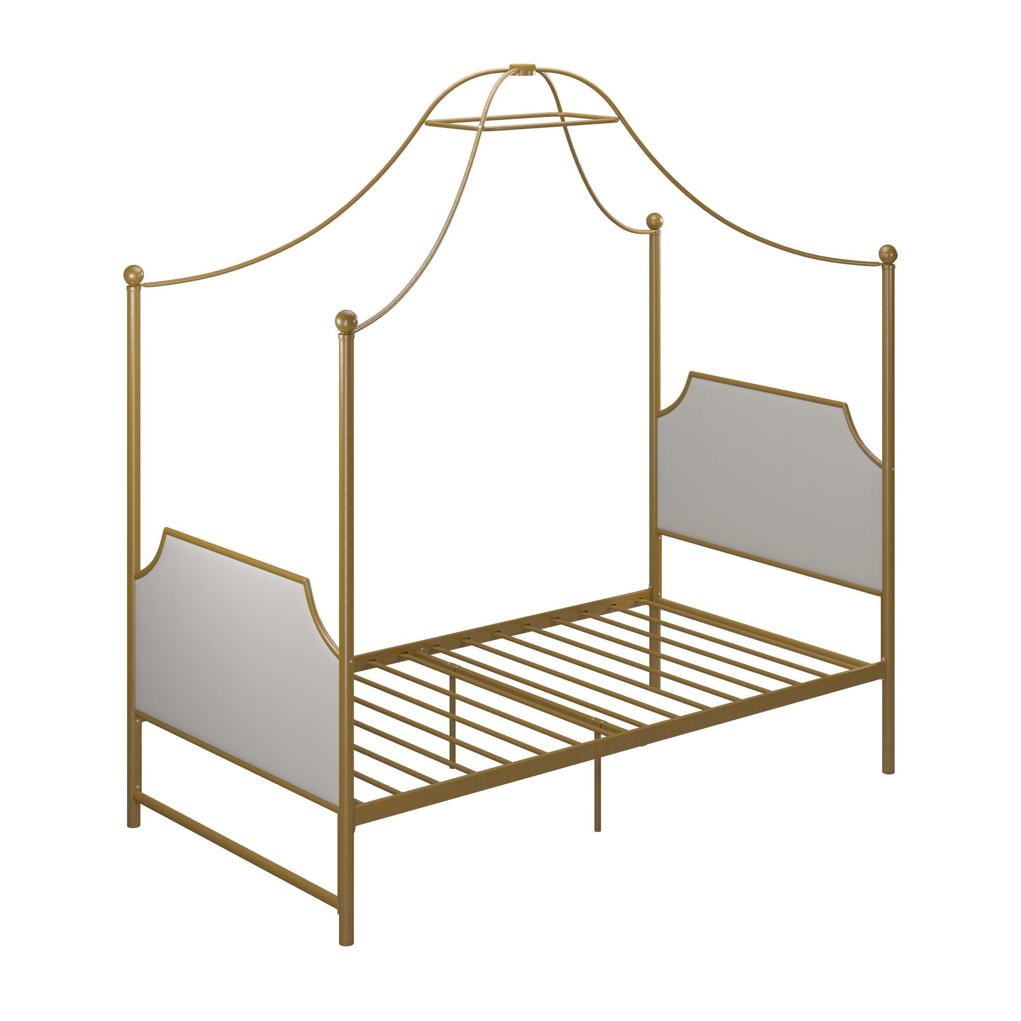 Max & Finn Clementine Canopy Bed - Gold - Twin