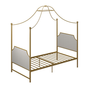 Max & Finn Clementine Canopy Bed - Gold - Twin