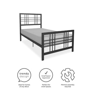 DHP Burbank Metal Bed - Black - Twin