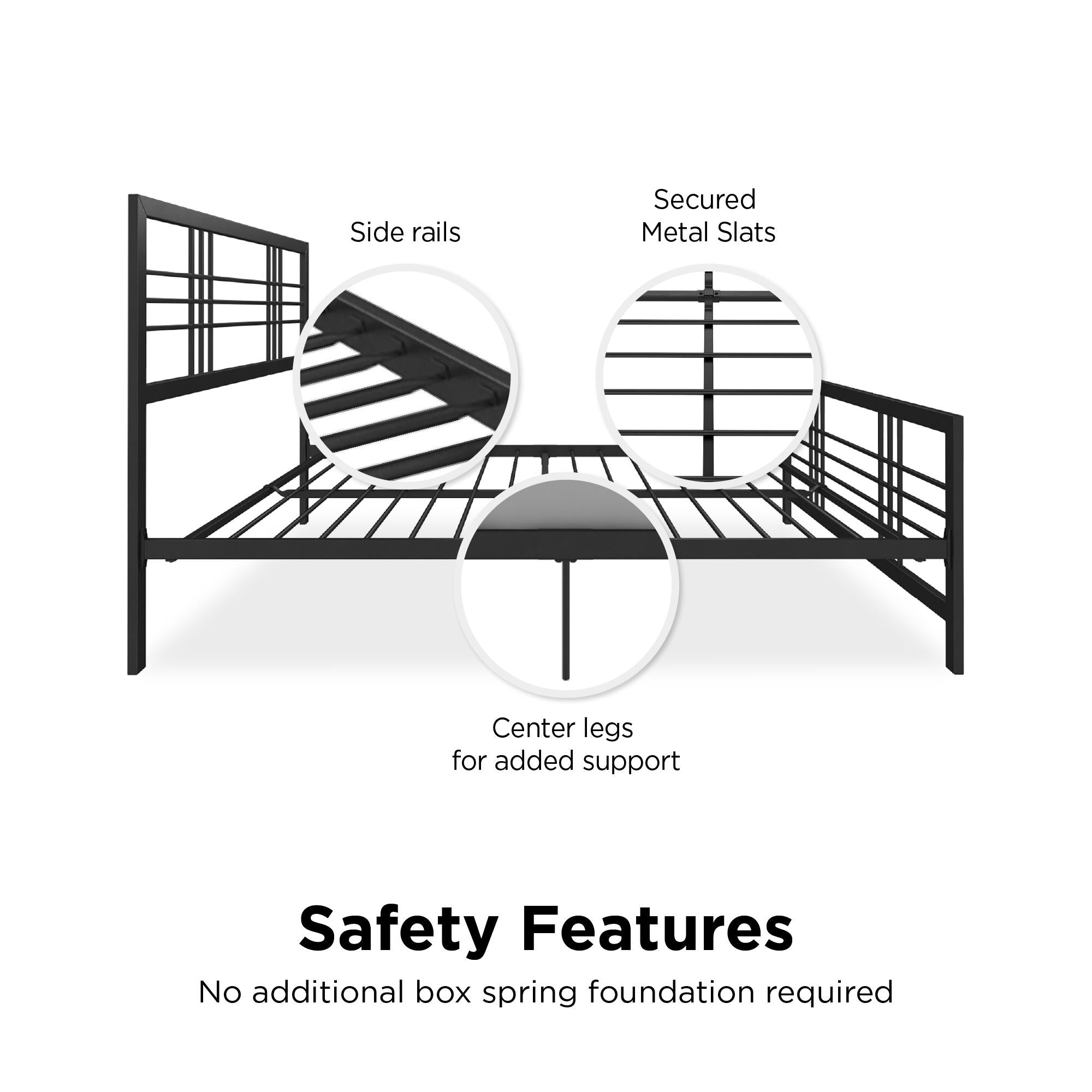 DHP Burbank Metal Bed - Black - Full