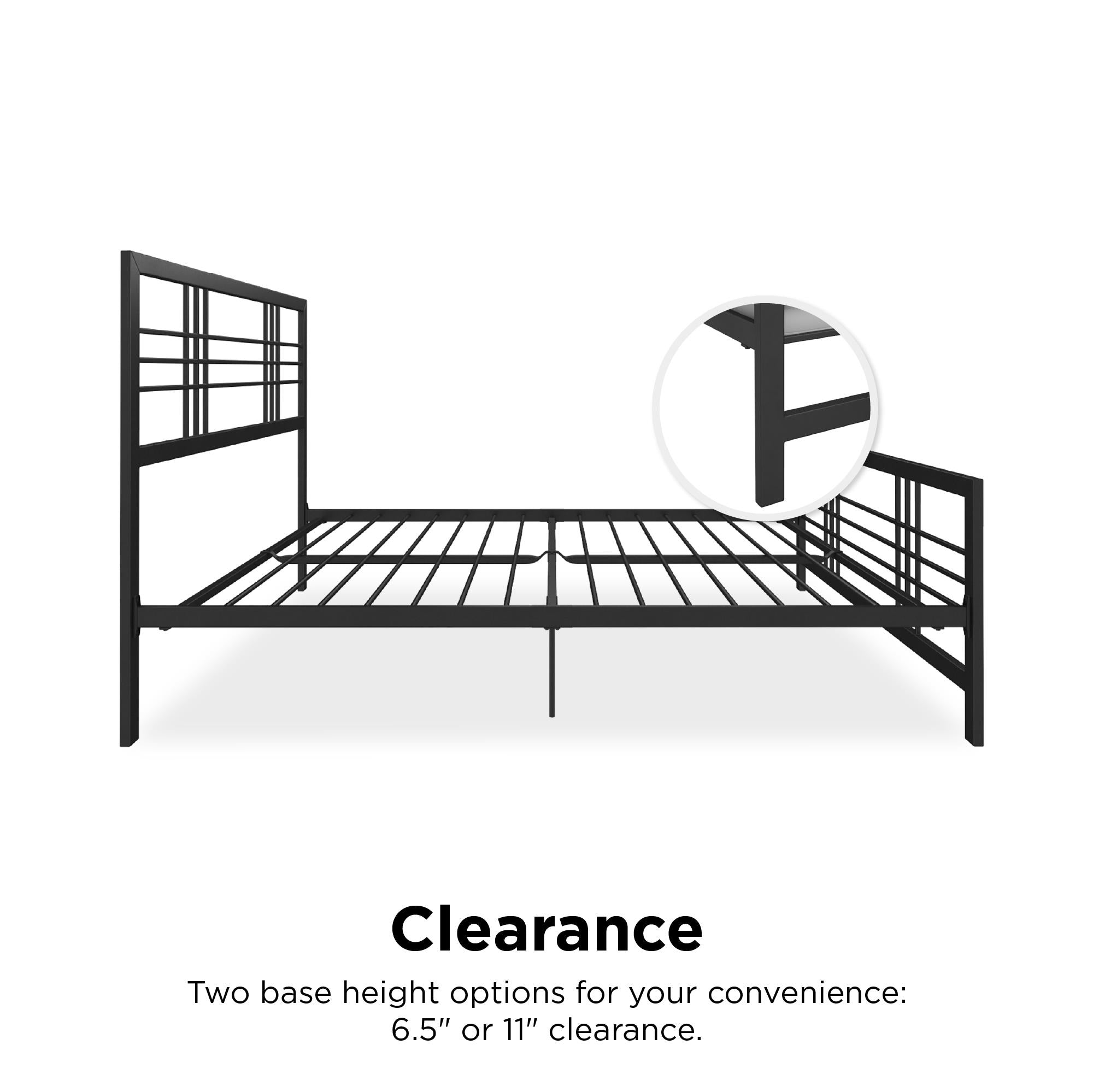 DHP Burbank Metal Bed - Black - Queen