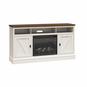 Ameriwood Home Ashton Lane Electric Fireplace TV Stand with Remote for TVs up to 65in - Magnolia Oak
