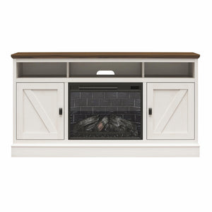 Ameriwood Home Ashton Lane Electric Fireplace TV Stand with Remote for TVs up to 65in - Magnolia Oak