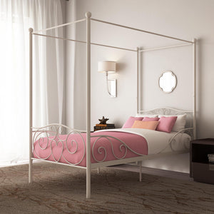 DHP Canopy Metal Bed - White - Twin