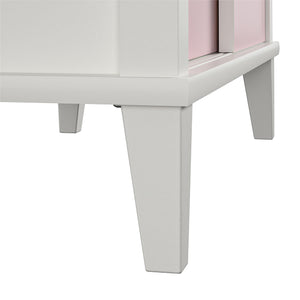 Monarch Hill Poppy Kids' White Bookcase, Pink Doors - Pink