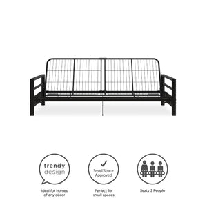 DHP Miles Metal Futon Frame - Black