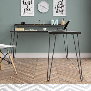 Ameriwood Home Haven L Desk with Riser - Espresso