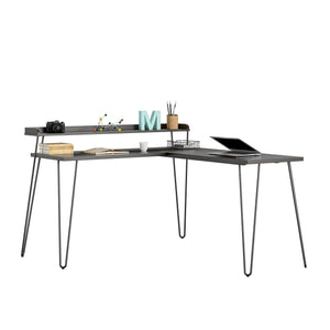 Ameriwood Home Haven L Desk with Riser - Espresso