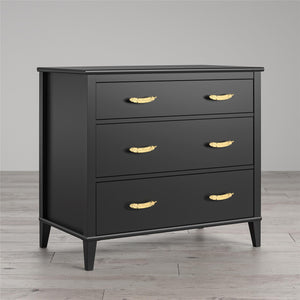 Monarch Hill Hawken 3 Drawer Dresser, Black - Black