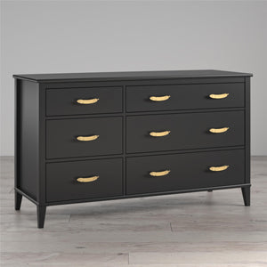Monarch Hill Hawken 6 Drawer Dresser, Black - Black