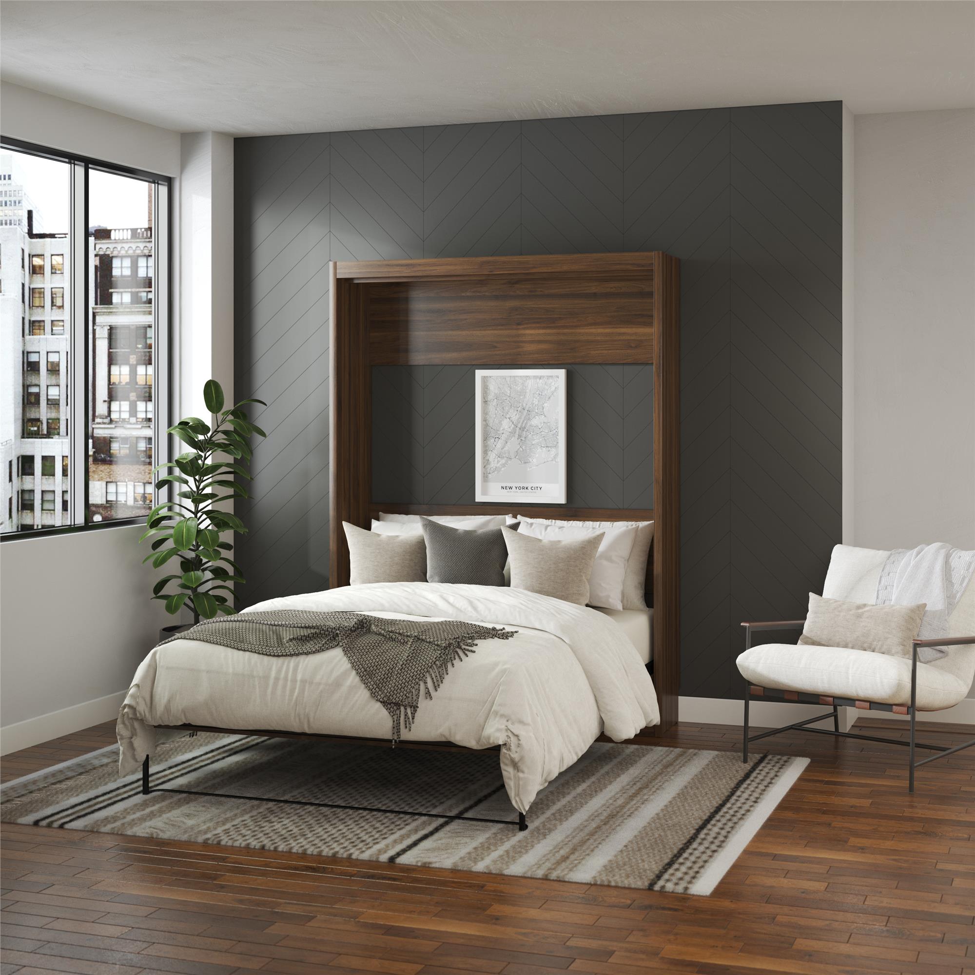 Signature Sleep Paramount Murphy Bed - Columbia Walnut - Full