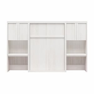Signature Sleep Paramount Murphy Bed with Desk Cabinets - Ivory Oak - Full