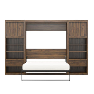Signature Sleep Paramount Murphy Bed with Nightstand Cabinets - Columbia Walnut - Full