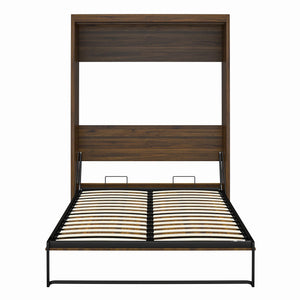 Signature Sleep Paramount Murphy Bed with Bookcase Cabinets - Columbia Walnut - Full