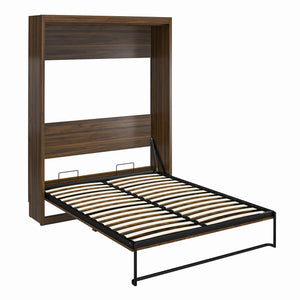 Signature Sleep Paramount Murphy Bed with Bookcase Cabinets - Columbia Walnut - Full