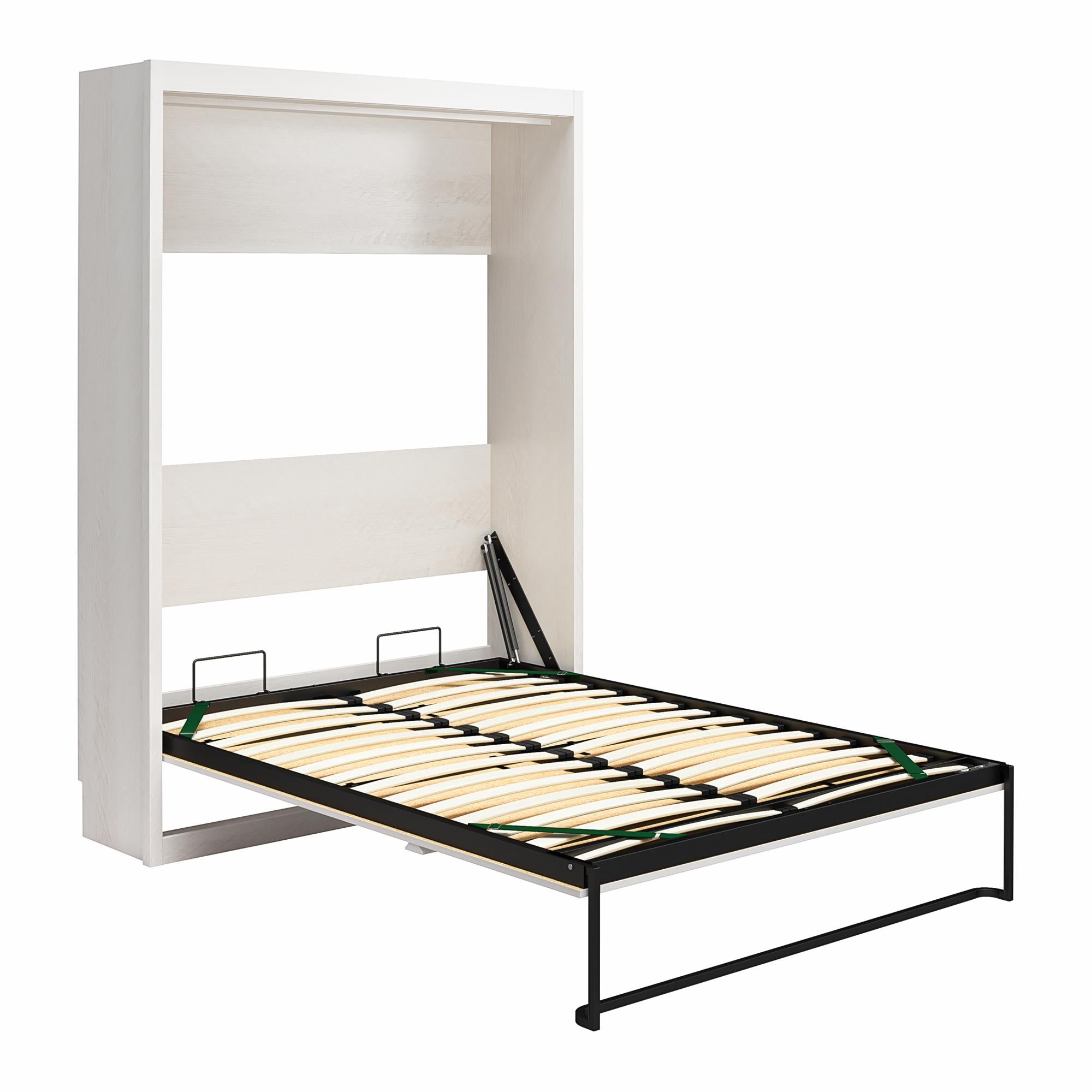 Signature Sleep Paramount Murphy Bed with Bookcase Cabinets - Ivory Oak - Full