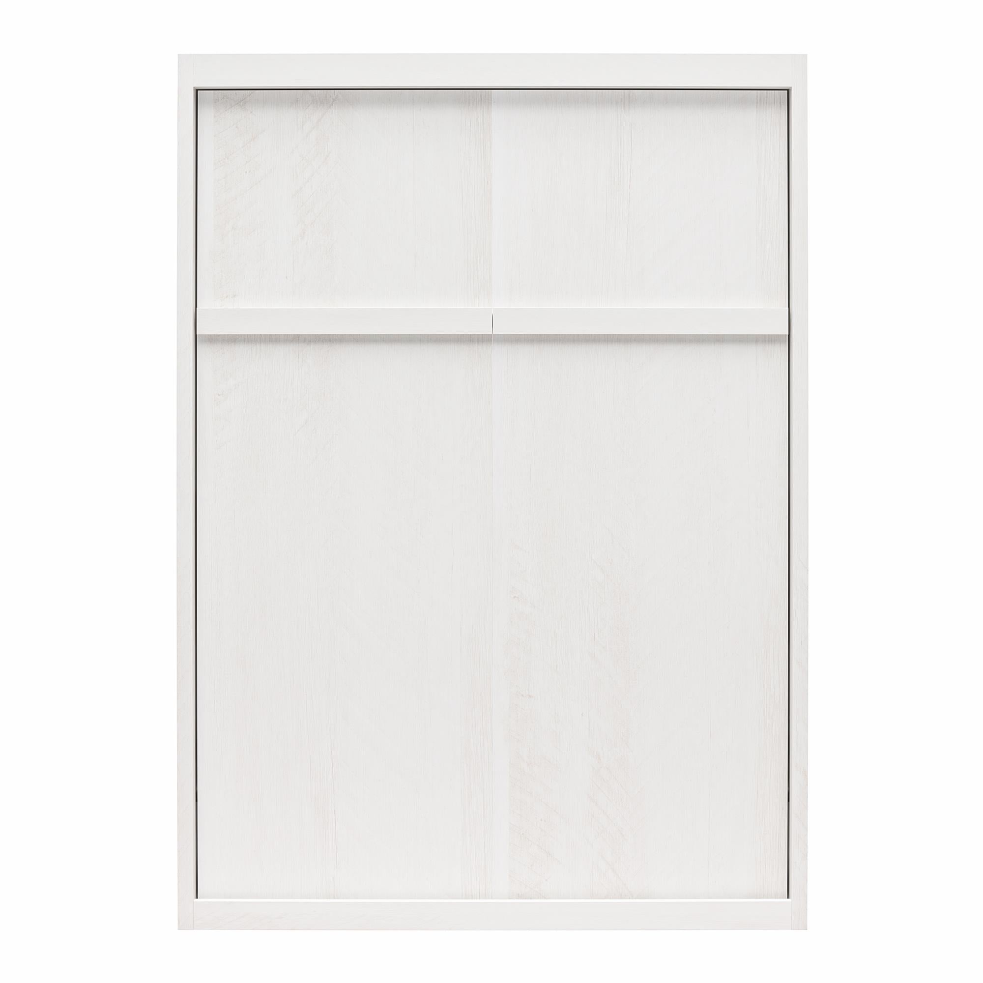 Signature Sleep Paramount Murphy Bed with Bookcase Cabinets - Ivory Oak - Full