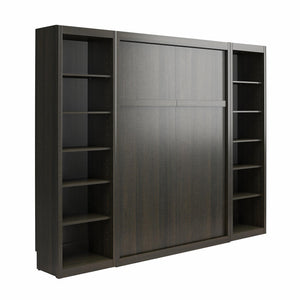 Signature Sleep Paramount Murphy Bed with Bookcase Cabinets - Espresso - Full