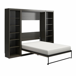 Signature Sleep Paramount Murphy Bed with Bookcase Cabinets - Espresso - Full