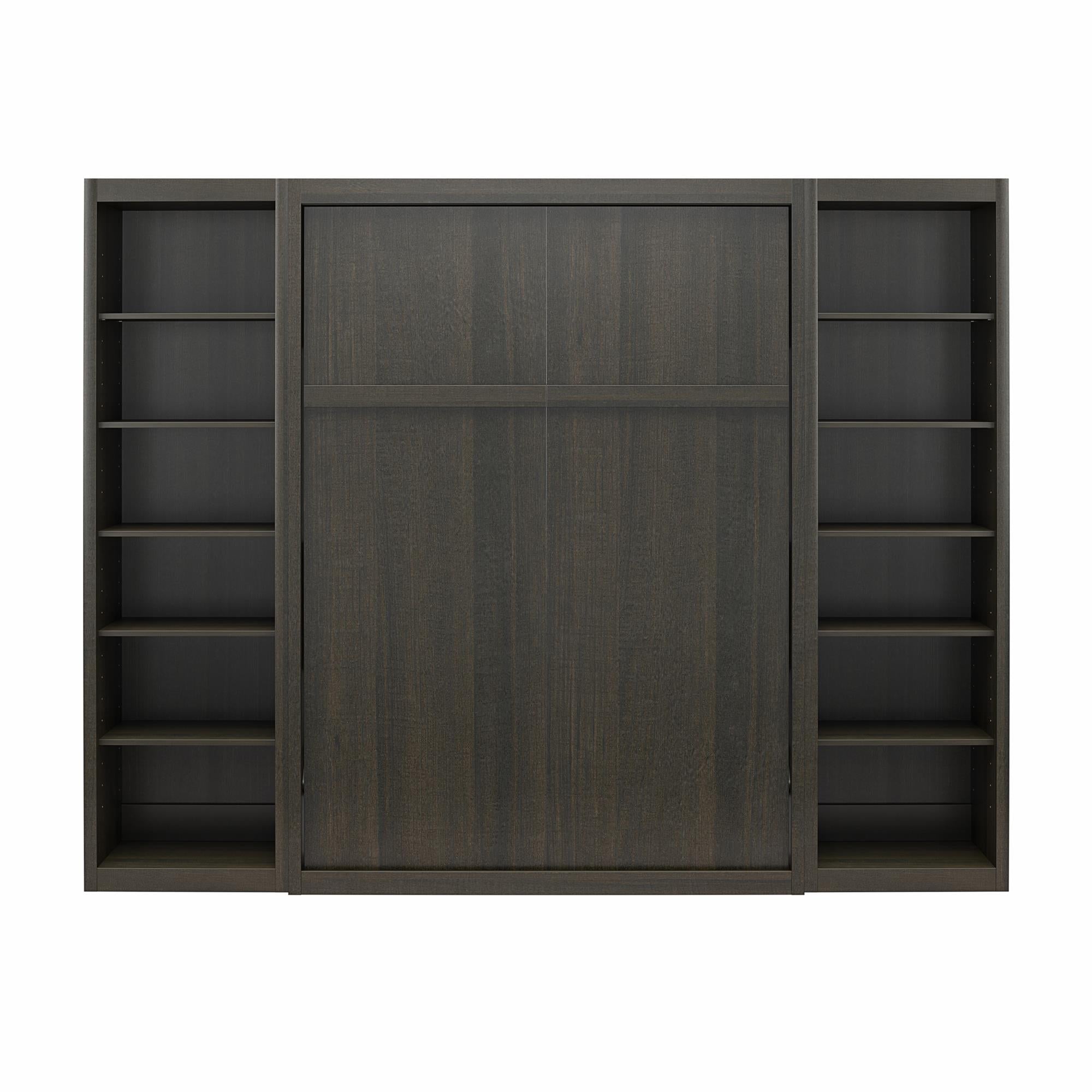 Signature Sleep Paramount Murphy Bed with Bookcase Cabinets - Espresso - Full