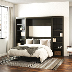 Signature Sleep Paramount Murphy Bed with Bookcase Cabinets - Espresso - Full