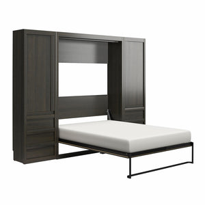 Signature Sleep Paramount Murphy Bed with Armoire Cabinets - Espresso - Full