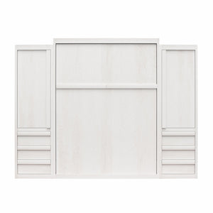 Signature Sleep Paramount Murphy Bed with Armoire Cabinets - Ivory Oak - Queen