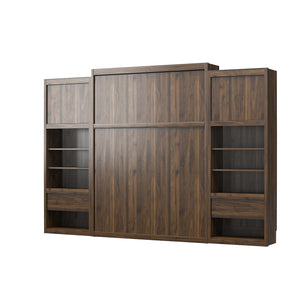 Signature Sleep Paramount Murphy Bed with Nightstand Cabinets - Columbia Walnut - Queen