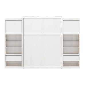 Signature Sleep Paramount Murphy Bed with Nightstand Cabinets - Ivory Oak - Queen