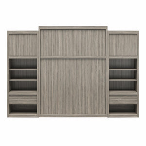 Signature Sleep Paramount Murphy Bed with Nightstand Cabinets - Gray Oak - Queen