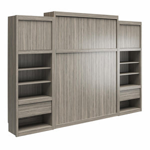 Signature Sleep Paramount Murphy Bed with Nightstand Cabinets - Gray Oak - Queen