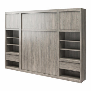 Signature Sleep Paramount Murphy Bed with Nightstand Cabinets - Gray Oak - Queen