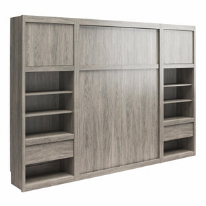 Signature Sleep Paramount Murphy Bed with Nightstand Cabinets - Gray Oak - Queen