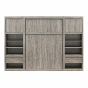 Signature Sleep Paramount Murphy Bed with Nightstand Cabinets - Gray Oak - Queen