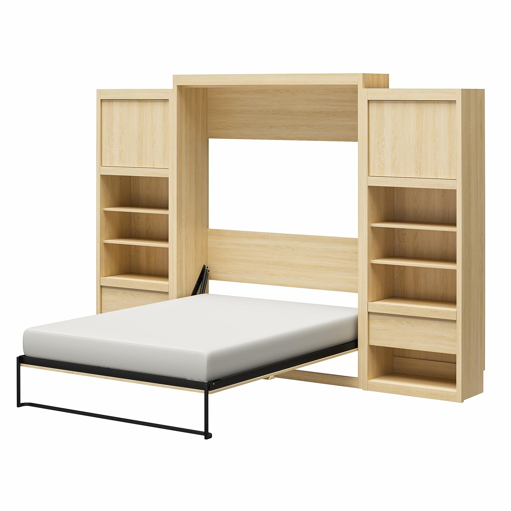 Signature Sleep Paramount Murphy Bed with Nightstand Cabinets - Monterey Oak - Queen