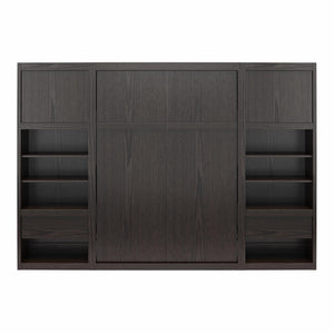 Signature Sleep Paramount Murphy Bed with Nightstand Cabinets - Espresso - Queen