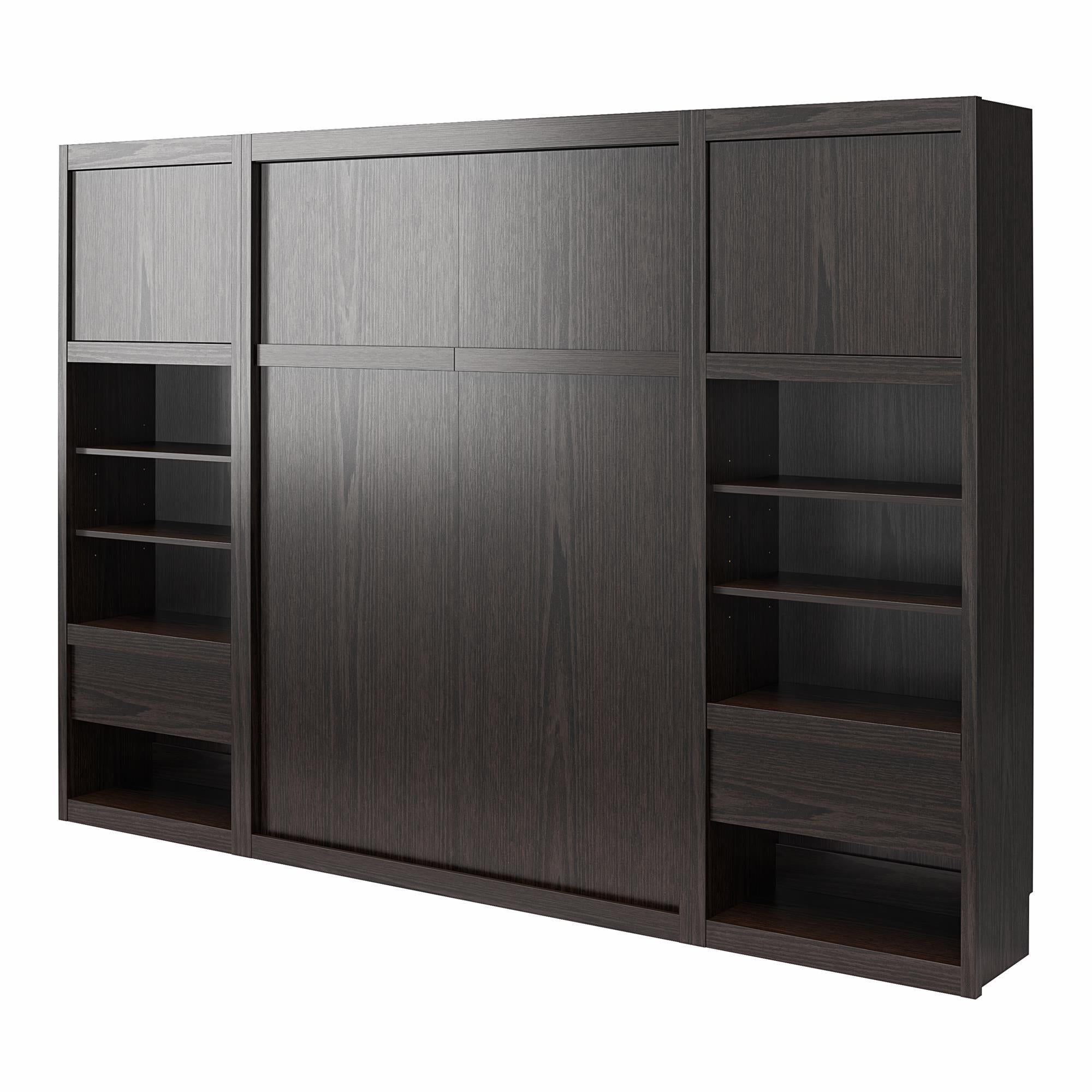 Signature Sleep Paramount Murphy Bed with Nightstand Cabinets - Espresso - Queen
