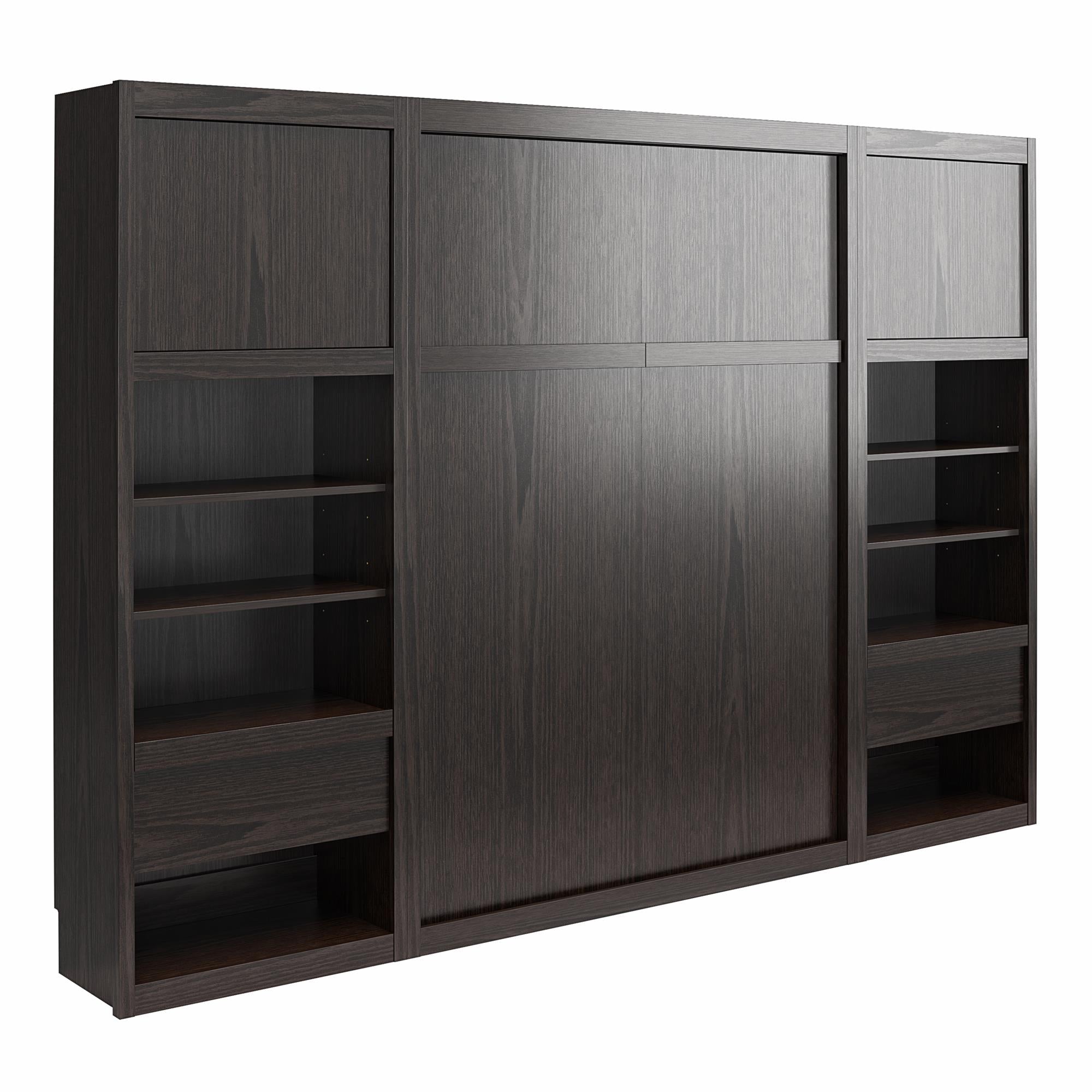 Signature Sleep Paramount Murphy Bed with Nightstand Cabinets - Espresso - Queen